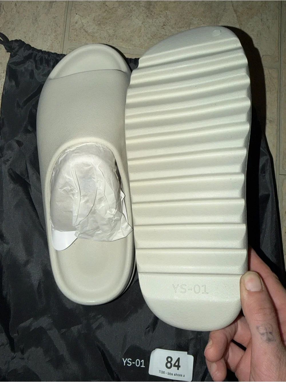 Yeezy YS01 slides “cream” ( white )